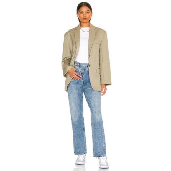 AGOLDE Criss Cross Upsized Jeans Straight Leg Eternal Blue Aritzia 26 - Picture 4 of 9